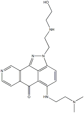 2-(2-((2-hydroxyethyl)amino)ethyl)-5-((2-(dimethylamino)ethyl)amino)indazolo(4,3-gh)isoquinolin-6(2H)-one Structure