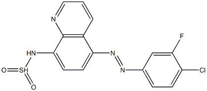 5-(3-fluoro-4-chlorophenylazo)-8-sulfonamidoquinoline Structure