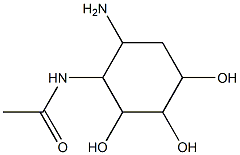 4-acetamido-5-amino-1,2,3-cyclohexanetriol 구조식 이미지