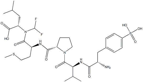 4-phosphono(difluoromethyl)phenylalanyl-valyl-prolyl-methionyl-leucine 구조식 이미지