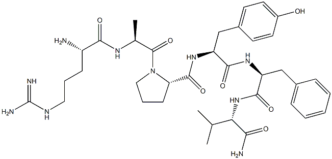 arginyl-alanyl-prolyl-tyrosyl-phenylalanyl-valinamide 구조식 이미지