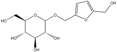 2-(glucopyranosyloxymethyl)-5-hydroxymethylfuran Structure