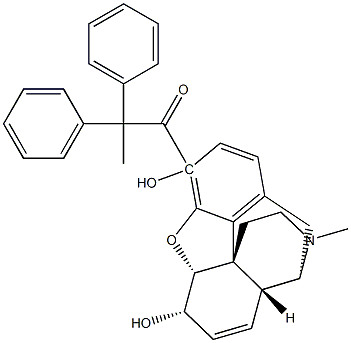 3-(2,2-diphenylpropionyl) morphine Structure