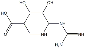 6-guanidino-4,5-dihydroxypiperidine-3-carboxylic acid 구조식 이미지