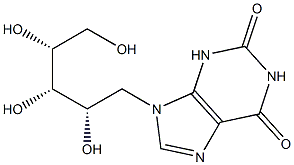 2,6-dioxo-9-N-ribitylpurine 구조식 이미지