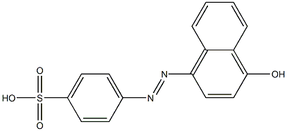 4-PARA-SULPHOPHENYLAZO-1-NAPHTHOL 구조식 이미지