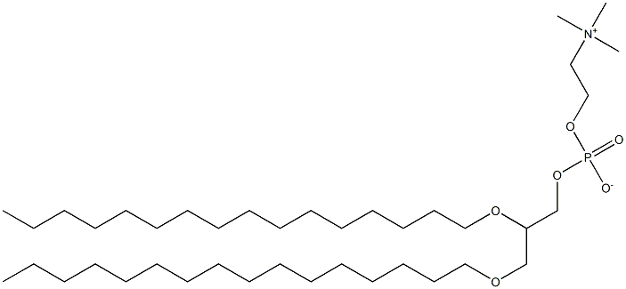 1,2-DIHEXADECYL-RAC-GLYCERO-3-PHOSPHOCHOLINE 구조식 이미지