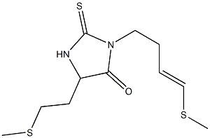 3-(4-(METHYLTHIO)-3-BUTENYL)-5-(2-(METHYLTHIO)ETHYL)-2-THIOHYDANTOIN Structure