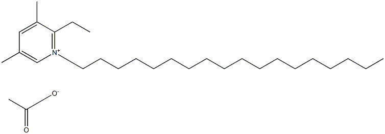 2-ETHYL-3,5-DIMETHYL-1-OCTADECYLPYRIDINIUMACETATE Structure