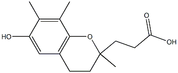 2,7,8-TRIMETHYL-2-(CARBOXYETHYL)-6-HYDROXYCHROMAN Structure