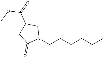 1-HEXYL-4-METHYLOXYCARBONYL-2-PYRROLIDONE 구조식 이미지