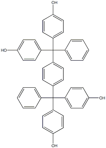 1,4-BIS(4',4''-DIHYDROXYTRIPHENYLMETHYL)BENZENE 구조식 이미지