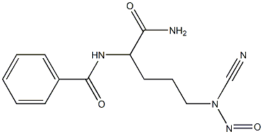 CYANAMIDE,N-(4-BENZAMIDO-4-CARBAMOYLBUTYL)-N-NITROSO Structure
