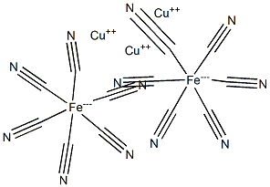 COPPER(II)FERRICYANIDE Structure