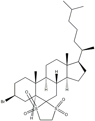 3BETA-BROMO-6,6-ETHYLENE-DISULPHONYL-5ALPHA-CHOLESTANE Structure