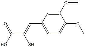 ALPHA-MERCAPTO-BETA-(3,4DIMETHOXYPHENYL)ACRYLICACID 구조식 이미지