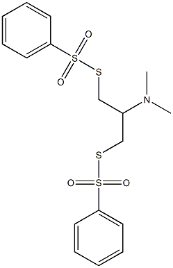 S,S'-(2-(DIMETHYLAMINO)TRIMETHYLENE)BIS(BENZENETHIOSULPHONATE) Structure