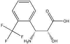 (2R,3R)-3-Amino-2-hydroxy-3-(2-trifluoromethyl-phenyl)-propanoic acid 구조식 이미지