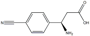 (R)-3-Amino-3-(4-cyano-phenyl)-propanoic acid 구조식 이미지