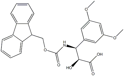 N-Fmoc-(2S,3S)-3-Amino-2-hydroxy-3-(3,5-dimethoxy-phenyl)-propanoic acid Structure
