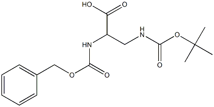 2-Benzyloxycarbonylamino-3-tert-butoxycarbonylamino-propionic acid 구조식 이미지