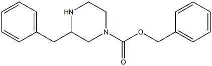 3-Benzyl-piperazine-1-carboxylic acid benzyl ester Structure