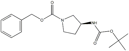 (s)-n-cbz-3-boc-amino Pyrrolidine Structure