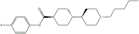 4-fluorophenyl trans-4-(trans-4-pentylcyclohexyl)cyclohexanecarboxylate Structure