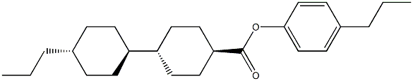 4-propylphenyl trans-4-(trans-4-propylcyclohexyl)cyclohexanecarboxylate Structure