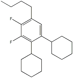 Trans-butylcyclohexylcyclohexyl-3,4-difluorobenzene Structure