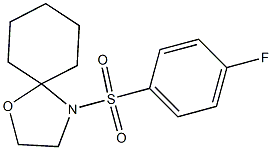 4-(4-fluorophenyl)sulfonyl-1-oxa-4-azaspiro[4.5]decane 구조식 이미지