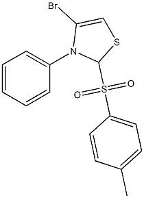 Phenyl 4-bromo-2-(4-methylphenylsulfonyl)thiazole- Structure