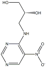 (2R)-3-[(5-nitropyrimidin-4-yl)amino]propane-1,2-diol 구조식 이미지