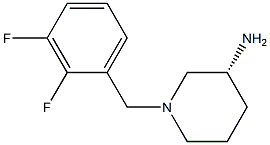 (3R)-1-(2,3-difluorobenzyl)piperidin-3-amine 구조식 이미지