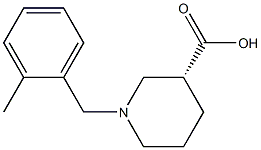 (3R)-1-(2-methylbenzyl)piperidine-3-carboxylic acid 구조식 이미지