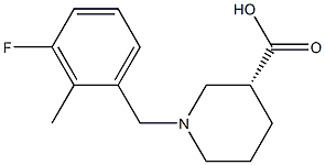 (3R)-1-(3-fluoro-2-methylbenzyl)piperidine-3-carboxylic acid 구조식 이미지