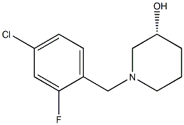 (3R)-1-(4-chloro-2-fluorobenzyl)piperidin-3-ol Structure