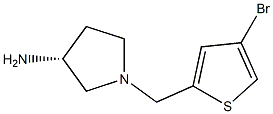 (3R)-1-[(4-bromothiophen-2-yl)methyl]pyrrolidin-3-amine 구조식 이미지