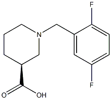 (3S)-1-(2,5-difluorobenzyl)piperidine-3-carboxylic acid Structure