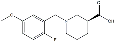 (3S)-1-(2-fluoro-5-methoxybenzyl)piperidine-3-carboxylic acid Structure