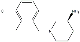 (3S)-1-(3-chloro-2-methylbenzyl)piperidin-3-amine Structure