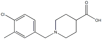 1-(4-chloro-3-methylbenzyl)piperidine-4-carboxylic acid Structure