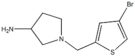 1-[(4-bromothiophen-2-yl)methyl]pyrrolidin-3-amine Structure