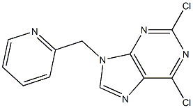 2,6-dichloro-9-(pyridin-2-ylmethyl)-9H-purine Structure