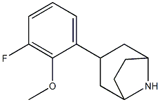 3-(3-fluoro-2-methoxyphenyl)-8-azabicyclo[3.2.1]octane 구조식 이미지