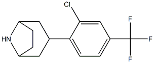 3-[2-chloro-4-(trifluoromethyl)phenyl]-8-azabicyclo[3.2.1]octane Structure