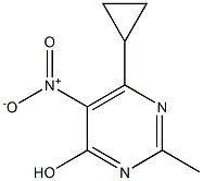 6-cyclopropyl-2-methyl-5-nitropyrimidin-4-ol 구조식 이미지