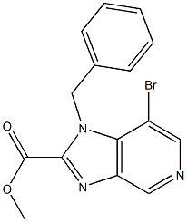 methyl 1-benzyl-7-bromo-1H-imidazo[4,5-c]pyridine-2-carboxylate 구조식 이미지