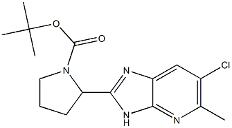 tert-butyl 2-(6- chloro -5-methyl-3H-imidazo[4,5-b]pyridin-2-yl)pyrrolidine-1-carboxylate 구조식 이미지