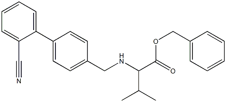 2-[(2'-Cyano-biphnyl-4-ylmethyl)-amino]-3-methyl-butyric
acid benzyl ester Structure